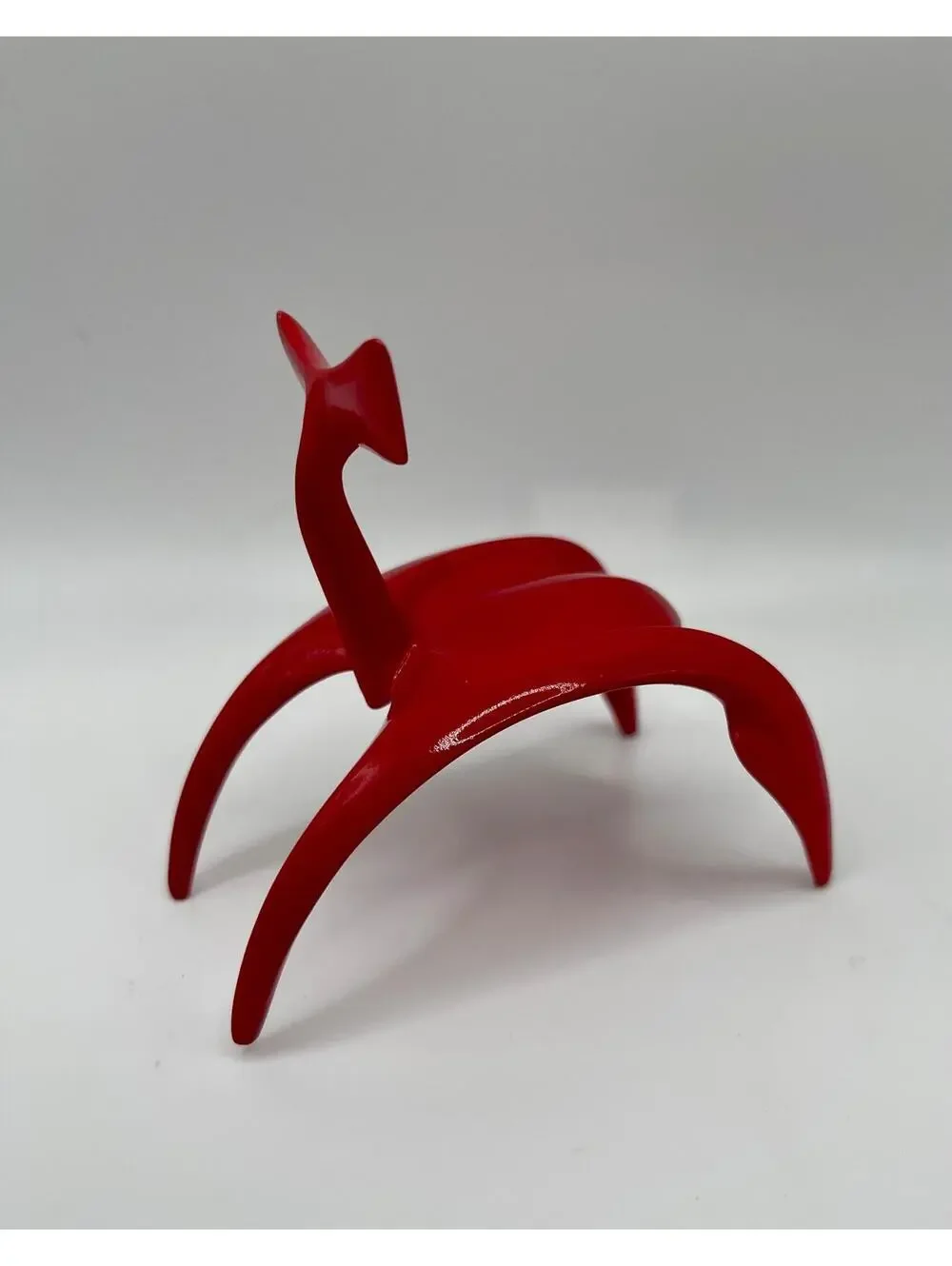 1:12 Scale Racing Red Chair, Take a Seat by Raine, Miniature Red MCM Doll Chair